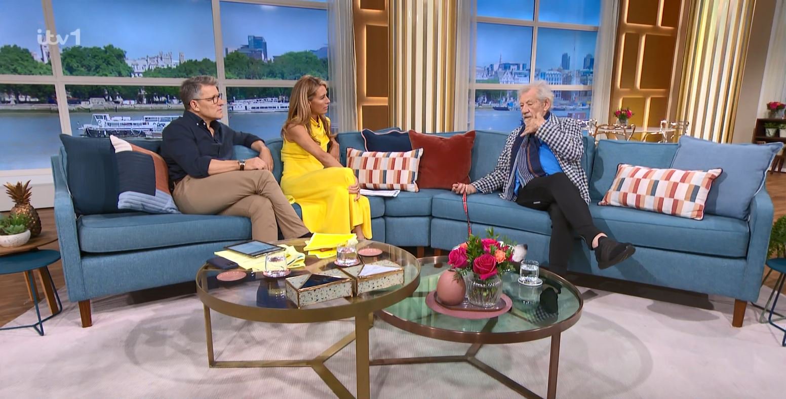 Sir Ian McKellen, 85, talks to Ben Shephard and Cat Deeley on the This Morning sofa