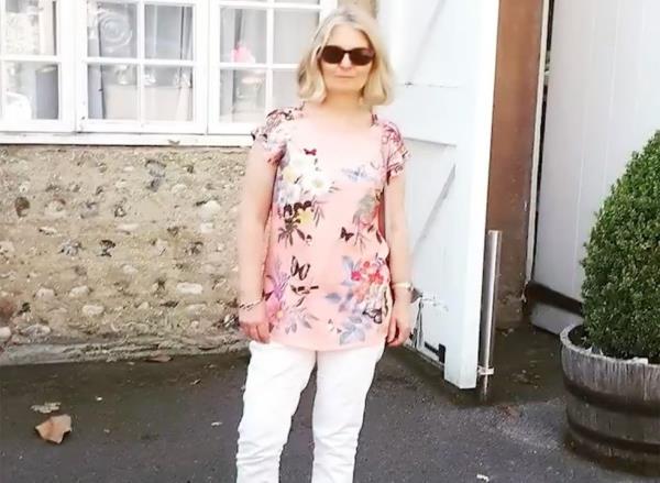 Annemarie wearing a tunic