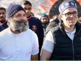 Rahul Gandhi and Omar Abdullah (PTI photo)