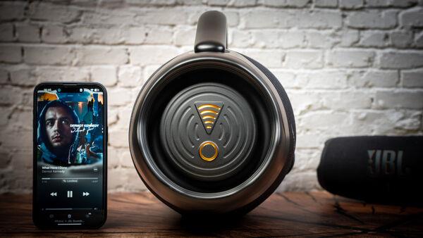 The JBL Boombox 3 Wi-Fi has powerful passive radiators for incredible bass. Picture: Noel Campion.