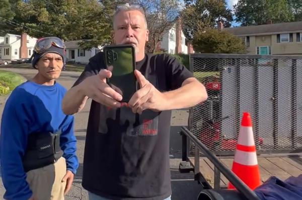 Shaw filming the brothers.