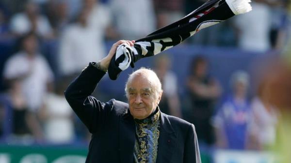 Fulham's chairman Mohamed Al-Fayed celebrates his team win against Portsmouth to retain their place in Premier League at the end of their English Premier League soccer match at Fratton Park, Portsmouth, England, Sunday, May 11, 2008. (AP Photo/Sang Tan) NO INTERNET/MOBILE USAGE WITHOUT FAPL LICENCE - SEE IPTC SPECIAL INSTRUCTIONS FIELD FOR DETAILS