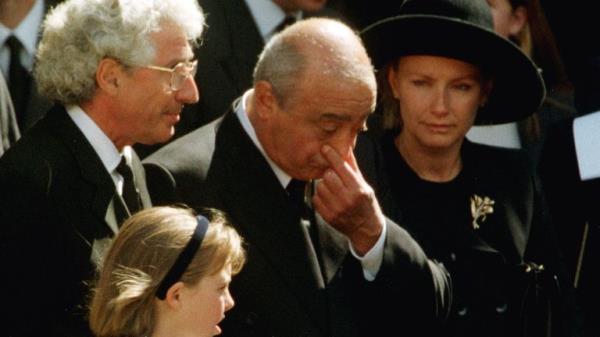 Mohamed Fayed at Princess Diana's funeral