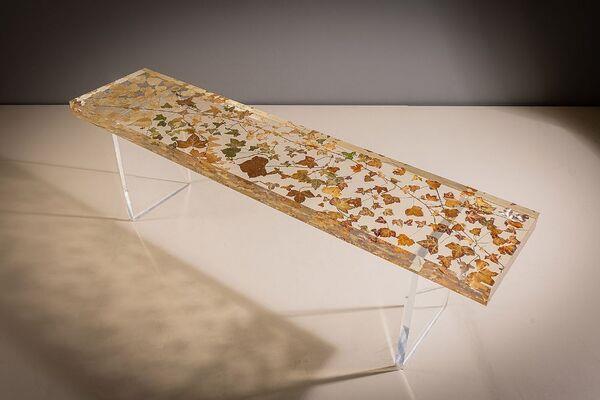 The ivy bench by Sasha Sykes at de Veres. The ivy bench by Sasha Sykes at de Veres.