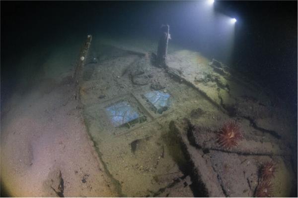  Part of the wreck of the Lusitania. Picture: Barry McGill/Indepth Technical Diving.