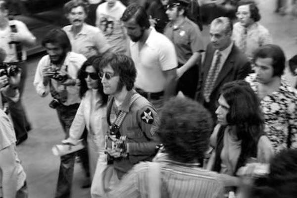 John Lennon and wife Yoko Ono