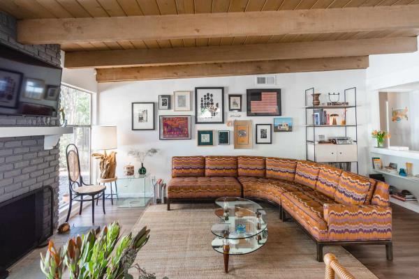 mix and matched aesthetic in a living room