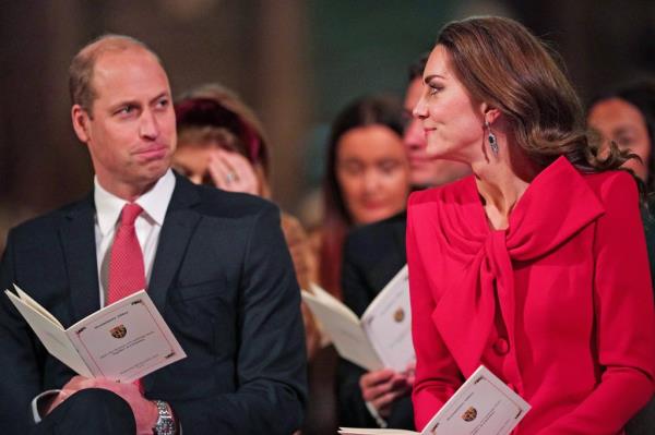 Prince William, Kate Middleton at the Christmas carol service in 2021