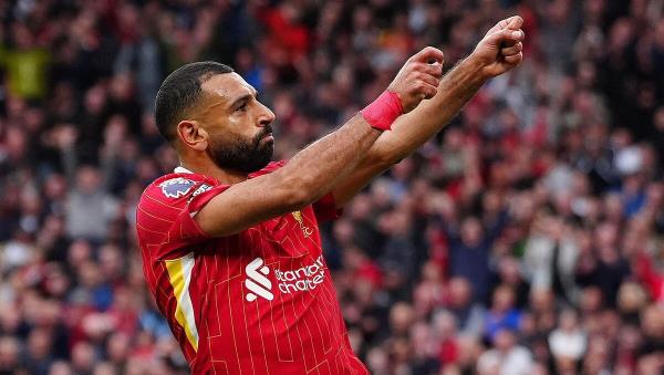 Liverpool's Mohamed Salah celebrates. Photo: Peter Byrne/PA Wire. Liverpool's Mohamed Salah celebrates. Photo: Peter Byrne/PA Wire.