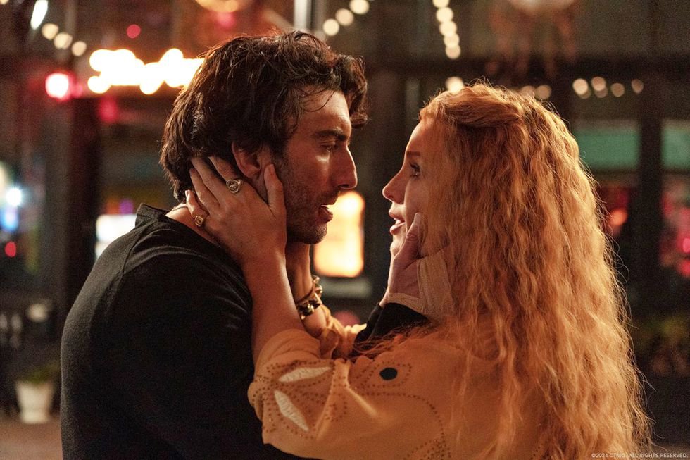 Blake Lively and Justin Baldoni in a scene from It Ends with Us