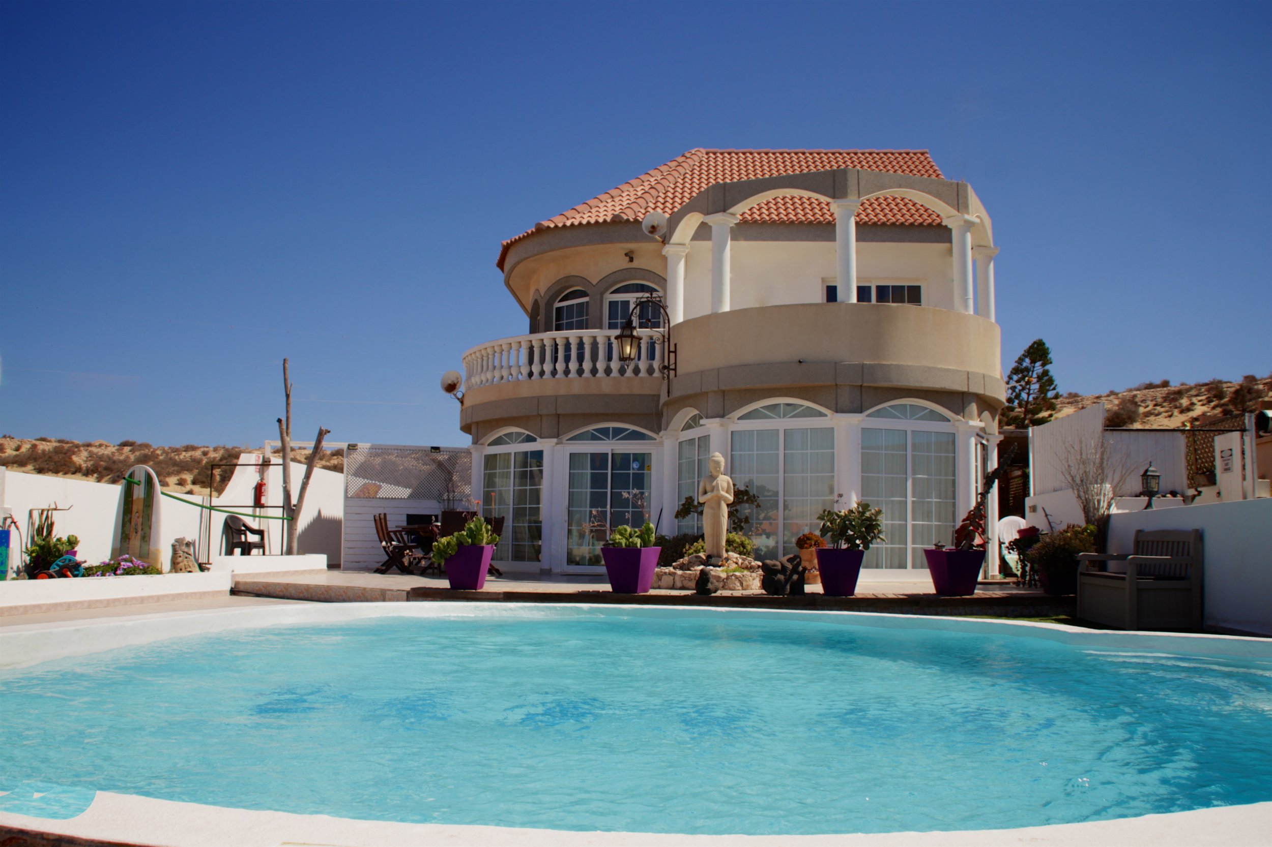 Karie's home which she transformed into naturist holiday apartments