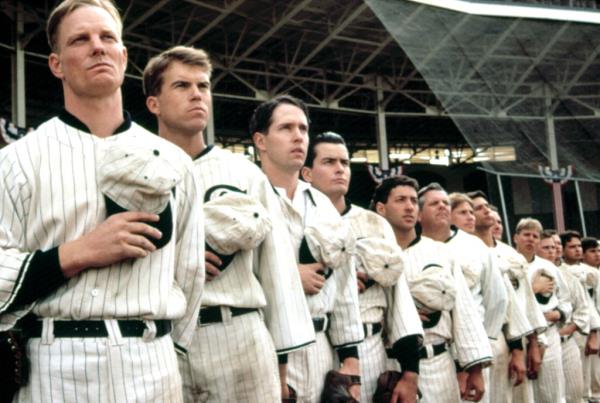 Bill Irwin, D.B. Sweeney, Charlie Sheen and the team from "Eight Men Out."