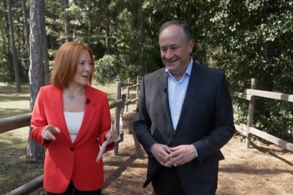 MSNBC host Jen Psaki recently praised Emhoff for his "role in reshaping the perception of masculinity."