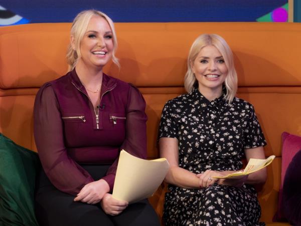 Willougby is pictured with co-host Josie Gibson on the set of "This Morning."