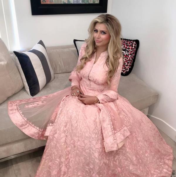 Jasveen Sangha, 41, a.k.a. "The Ketamine Queen," of North Hollywood in a pink outfit
