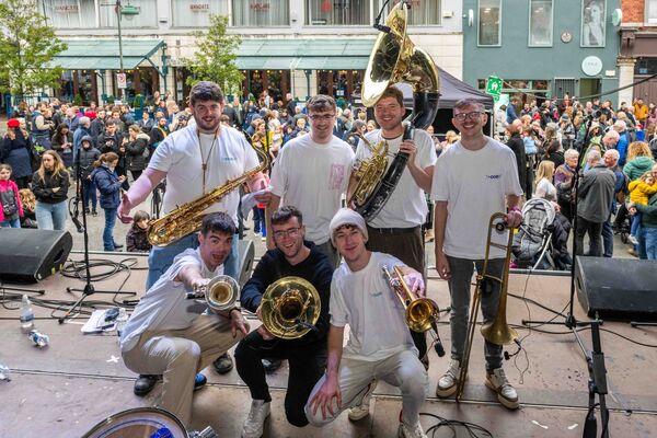 Irish band 'Code of Behaviour' after its Cork Opera House gig. Picture: Andy Gibson.
