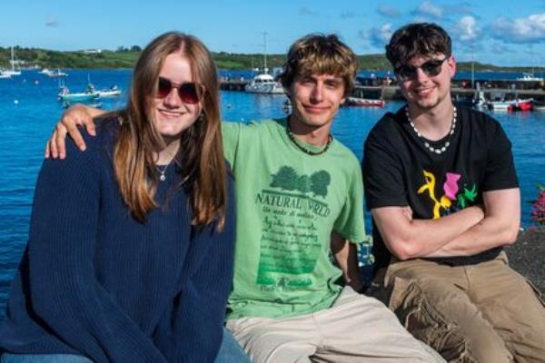 Taking a break from the film festival were Sophie Byrne and Daniel McCarthy, Kildare and Samuel Kennedy, Roscommon. Picture: Andy Gibson Taking a break from the film festival were Sophie Byrne and Daniel McCarthy, Kildare and Samuel Kennedy, Roscommon. Picture: Andy Gibson