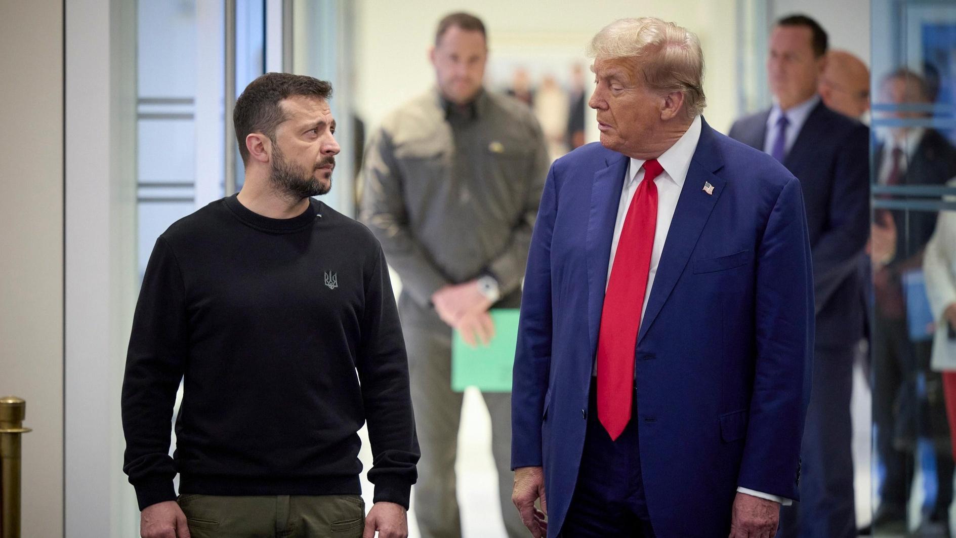 Zelensky, Trump hold high-stakes exchange