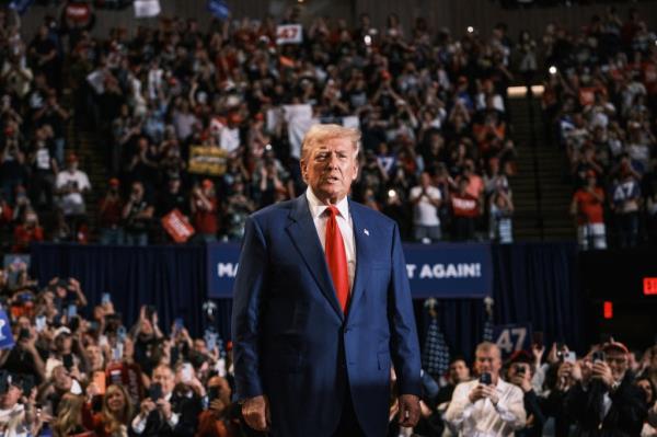 Former President Donald Trump at a rally in Long Island's Nassau Coliseum on Sept. 18, 2024.
