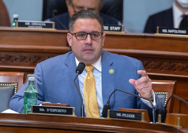 United States Representative Anthony D'Esposito (Republican of New York), questions witnesses during the US House Committee on Natural Resources hearing âDestroying Americaâs Best Idea: Examining the Biden Administrationâs Use of National Park Service Lands for Migrant Campsâ in the Longworth House Office Building on Capitol Hill in Washington, DC on Wednesday, September 27, 2023.