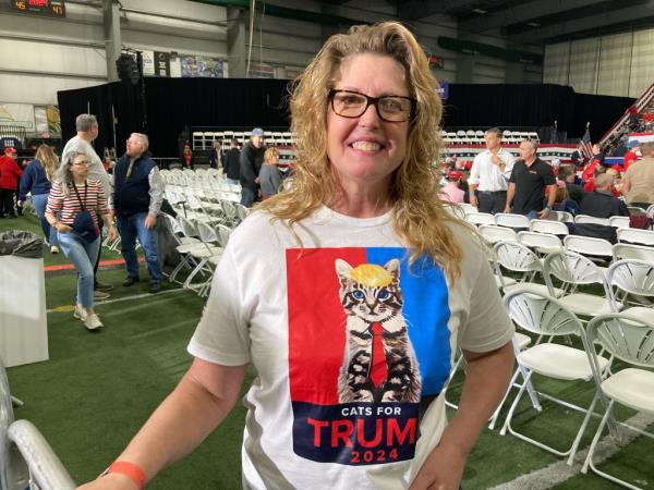 Jennifer Buckman, a 54-year-old Air Force veteran from Lake Ariel. Trump Rally - Scranton, PA