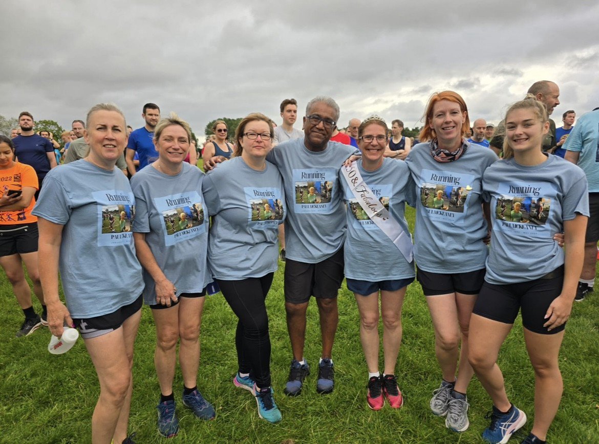Toni with family and friends after parkrun