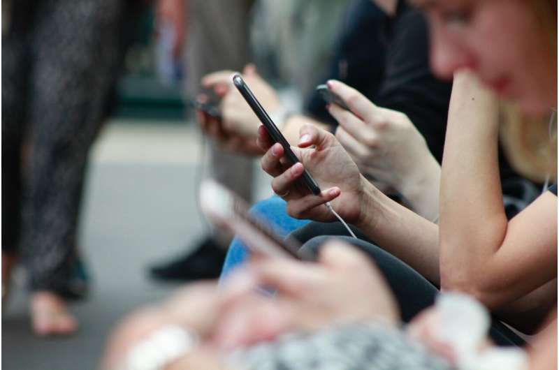 people using phones