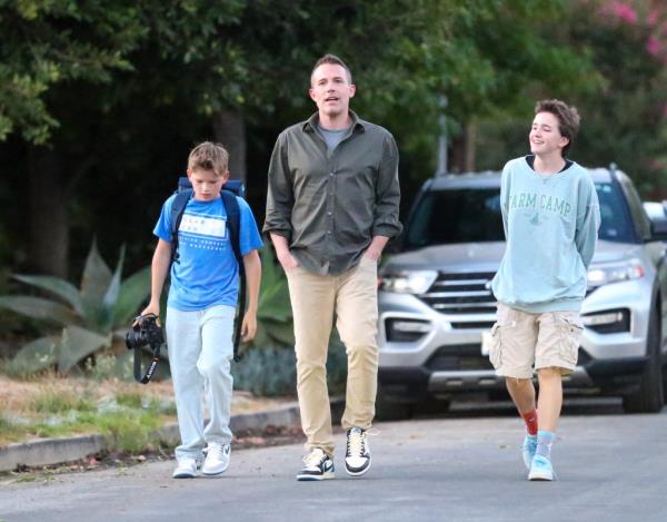 Ben Affleck with his kids.