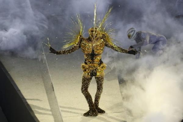 Mandatory Credit: Photo by Mickael Chavet/ZUMA Press Wire/Shutterstock (14632136ab) A Golden Voyager, inspired by references from French history, is on stage during the Closing Ceremony of the Paris 2024 Olympic Games at the Stade de France in Saint-Denis, France Paris 2024: Closing Ceremony, Ile-De-France, France - 11 Aug 2024