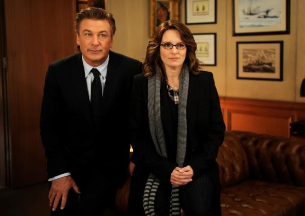 Alec Baldwin and Tina Fey on "30 Rock."