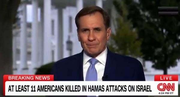 John Kirby lost his composure during an emotional interview with CNN on Monday.