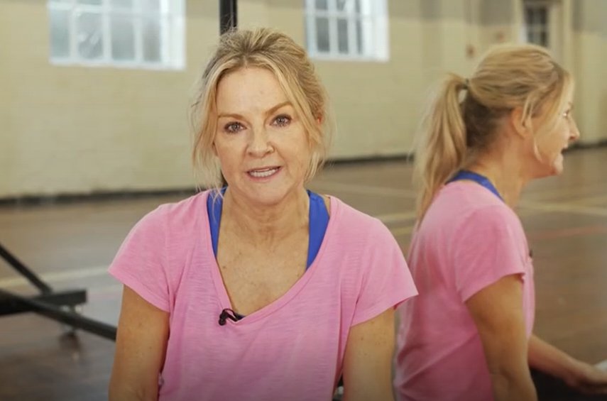 Sarah Hadland in the Strictly rehearsal room