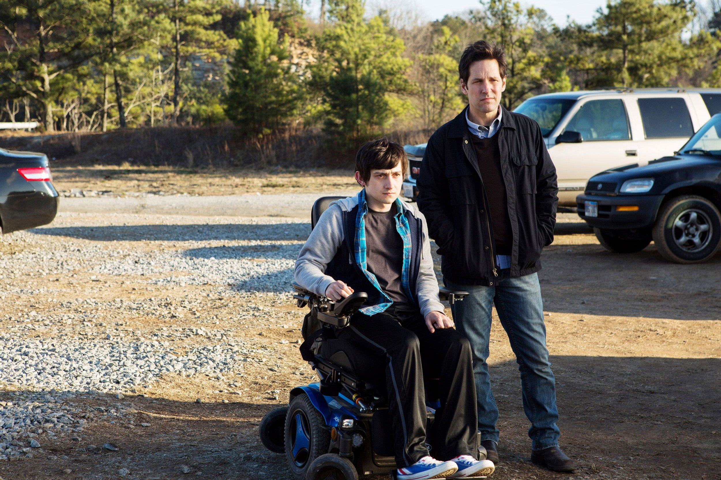 Craig Roberts andPaul Rudd in The Fundamentals of Caring