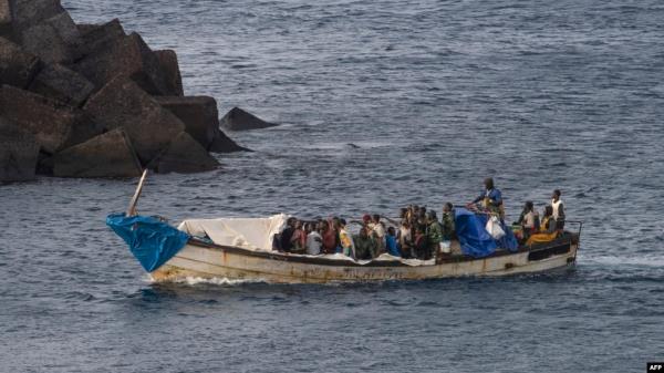 FILE - A boat with 57 migrants onboard arrives at La Restinga port on the Canary island of El Hierro on Sept. 14, 2024. At least nine migrants died and 48 went missing when the boat they were traveling in capsized near El Hierro, the Maritime Rescue Service reported on Sept. 28.
