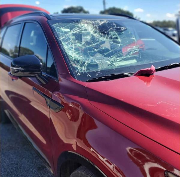 damaged car