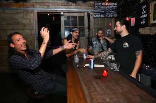 Atmosphere inside Saint Vitus - a metal bar located at 1120 Manhattan Ave.
