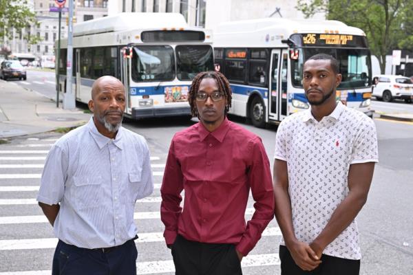 Houston pictured with his advisors, uncle Darryl Dockery (left) and cousin Shahid Dockery (right). 