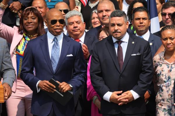 Mayor Eric Adams and ex-Police Department Commissioner Edward