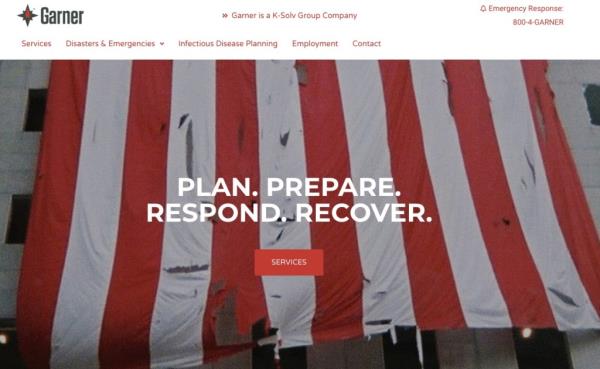 Homepage of Garner Environmental Services