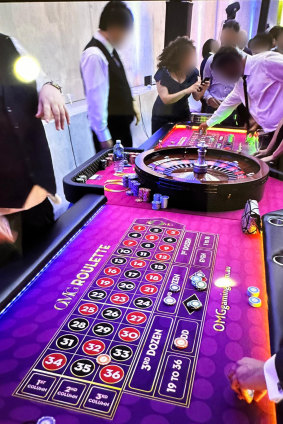 The party had a “Casino Royale”-theme.