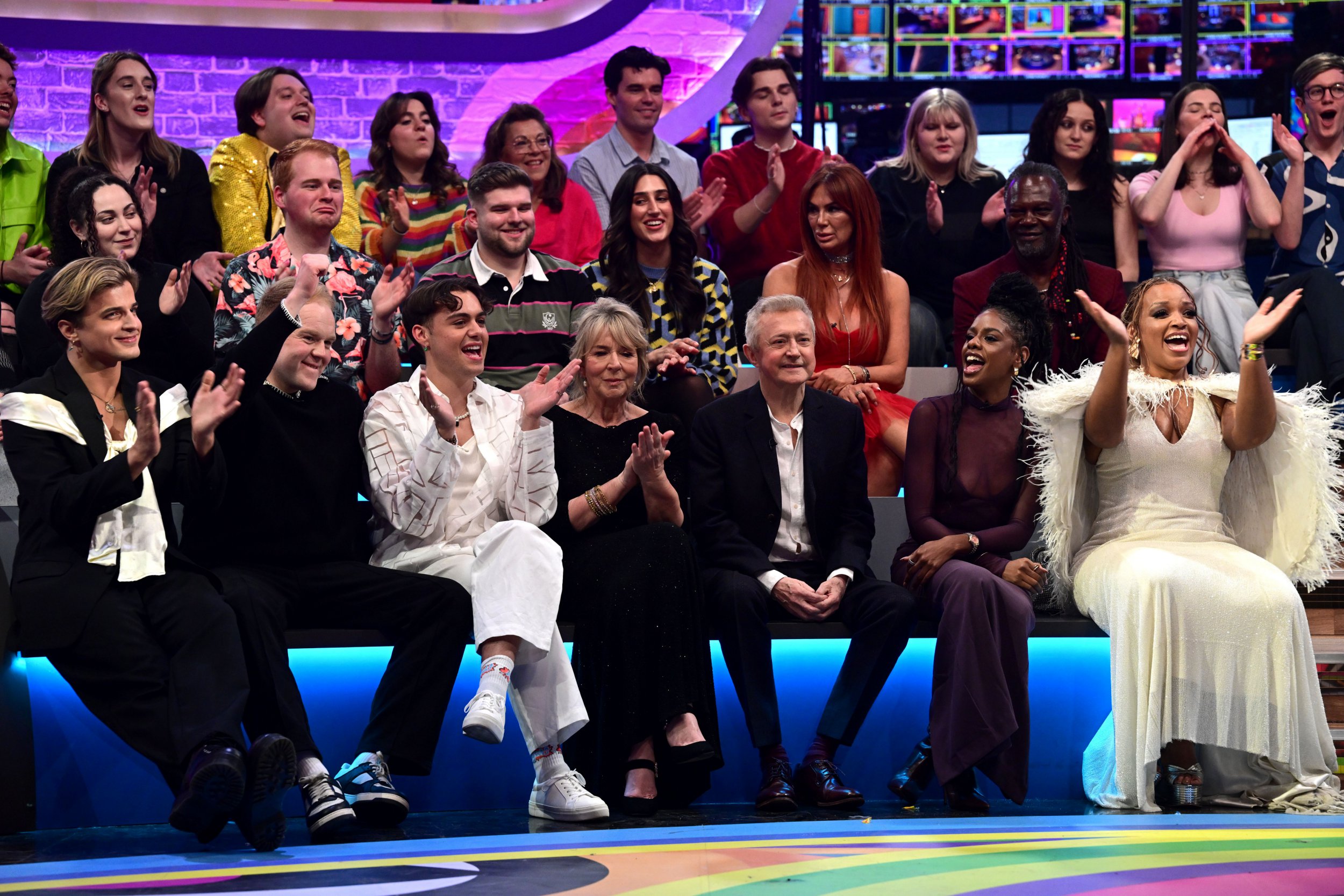 Nikita Kuzmin, Colson Smith, Louis Walsh, Fern Britton and guests