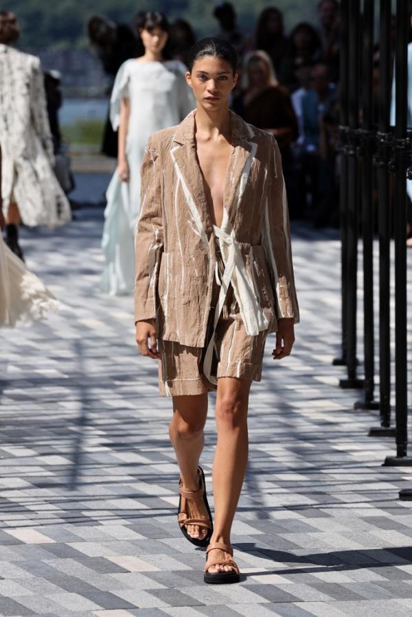 Model walking on the runway at the Jason Wu Collection fashion show during New York Fashion Week, September 2024