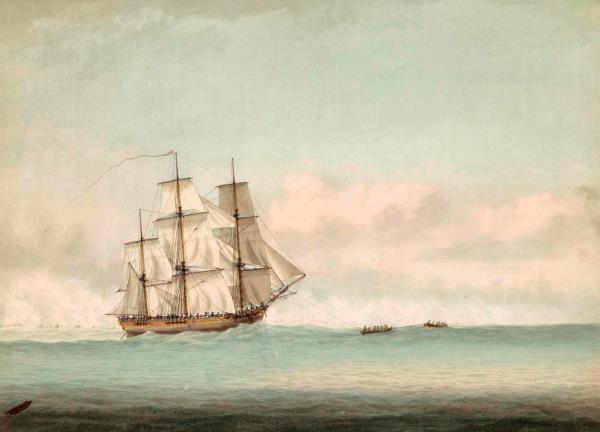 HMS奋进号沿新荷兰海岸-萨缪尔·阿特金斯,1794