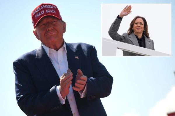 Harris waving before departing from Andrews Air Force base on Sept. 22, 2024.