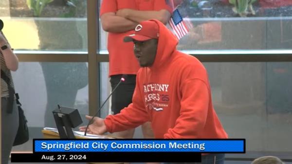A Springfield, Ohio resident at a town hall meeting last month claiming that the migrants were eating pets.