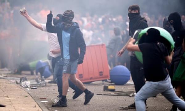Protesters riot in Rotherham in August