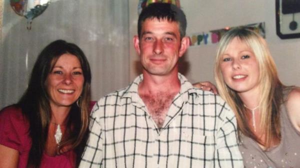 Staff Sergeant John McKelvie with sisters Jacqueline Welsh, left, and Cheryl Scott, right. Pic: HSE