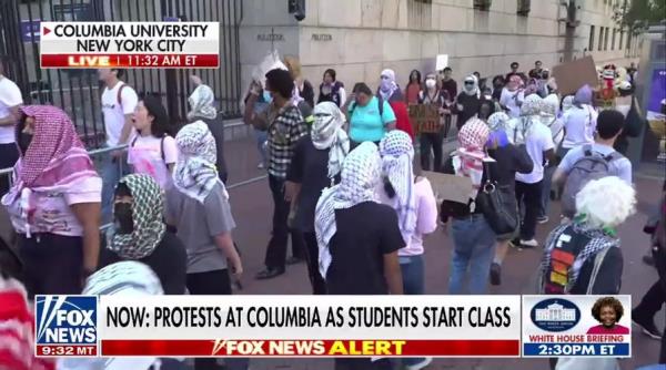Anti-Israel protesters rage at Columbia University as classes begin