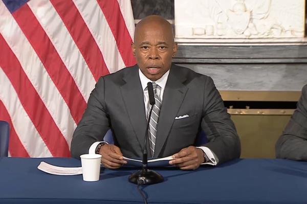Mayor Eric Adams held a security briefing Thursday evening, and stressed that there were no threats of violence