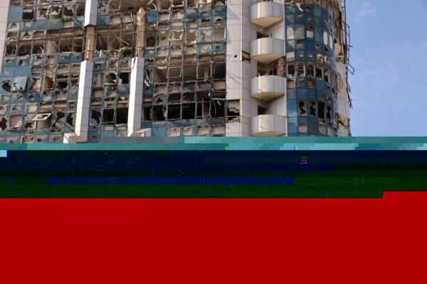 This picture taken on September 22, 2024 shows a view of the heavily-damaged Dhafir Tower in Gaza City, amid the ongoing war in the Palestinian territory between Israel and Hamas. — AFP pic
